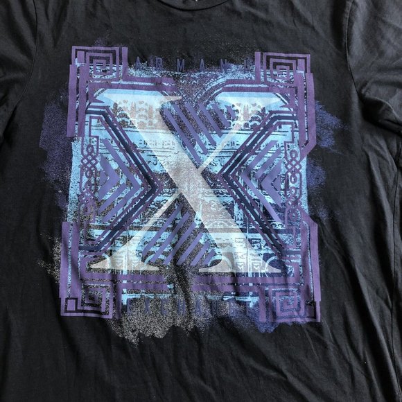 AX Armani Exchange Graphic Print Abstract Art T Shirt Size Large Blue - Picture 2 of 7